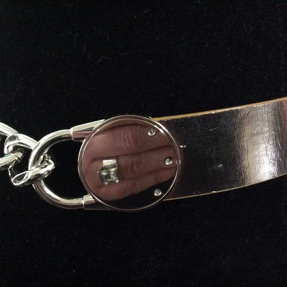 Michael Kors leather and silver tone chain belt - Picture 10 of 13